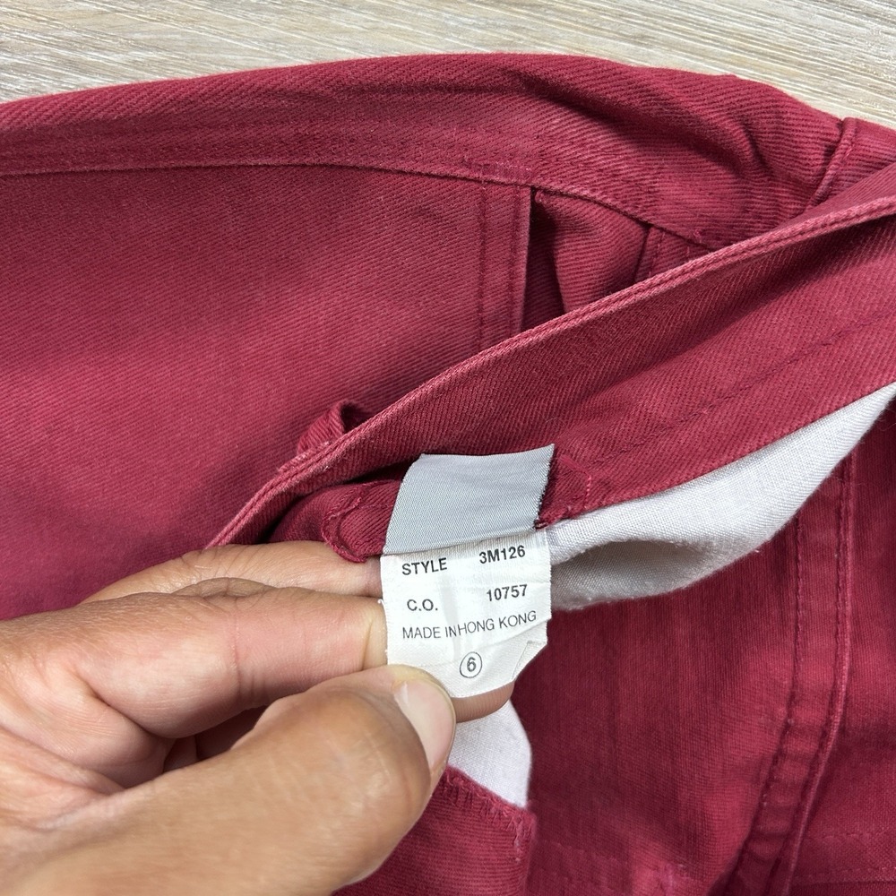 Vintage Marithe Girbaud Francois Size 7/8 Red High-Rise Tapered Jeans 90s - Picture 7 of 14